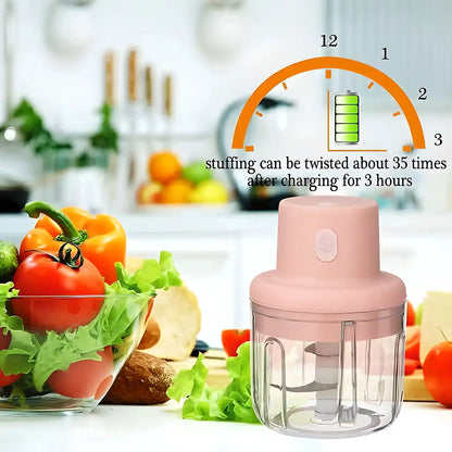 Electric Mini Food Chopper USB Rechargeable