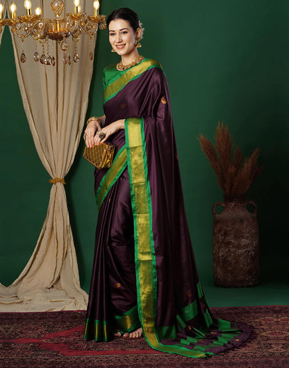SIRIL Women's Silk Jacquard Banarasi Saree With Unstitched Blouse Piece