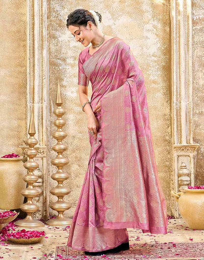 SIRIL Women's Silk Jacquard Banarasi Saree With Unstitched Blouse Piece