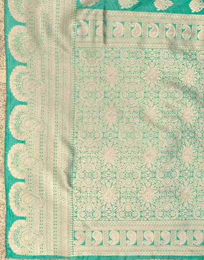 SIRIL Women's Silk Jacquard Banarasi Saree With Unstitched Blouse Piece