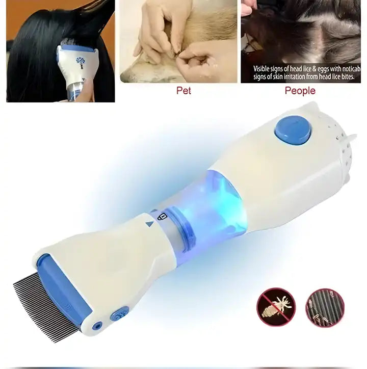 Electrical Head Lice Comb & Eggs Removed From The Hair