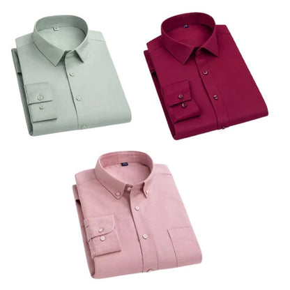 Cotton Men's Full Sleeve Shirt (Pack Of 3) - XXL