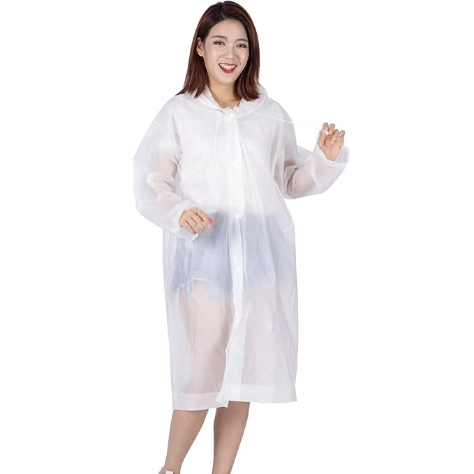 Waterproof Unisex Rain Coat Hooded Full Sleeves