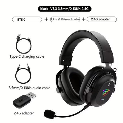 3-in-1 Gaming Headphones Wireless Wired Headset