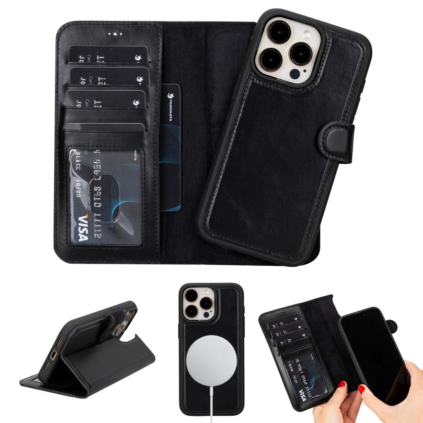 Casper Leather iPhone 15 Series Wallet Case