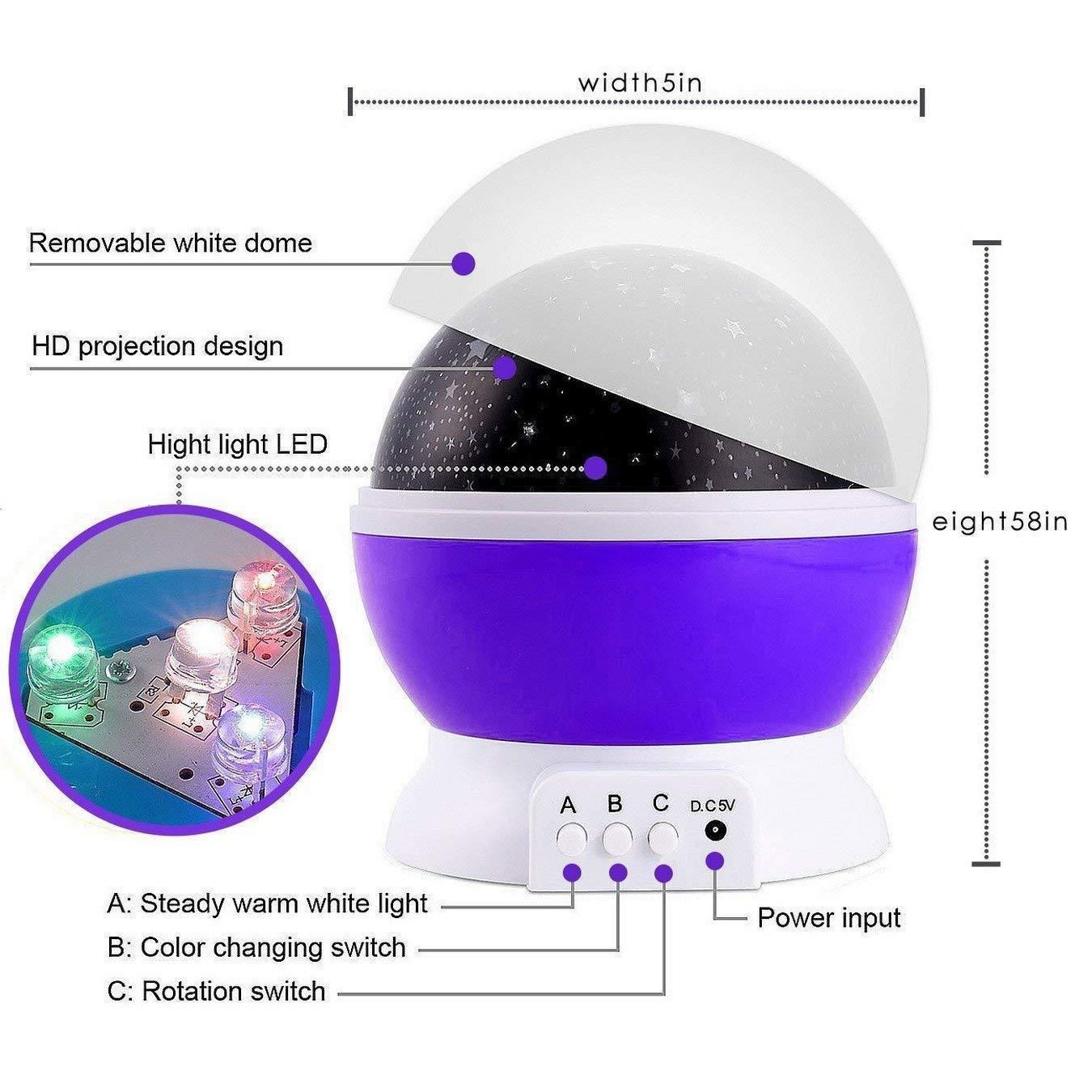 Dream Glow Rotating Night Projector Lamp